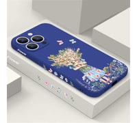 QYSFriday Coque pour iPhone 15 Pro - Coque de téléphone à motif coloré mignon de bébé - Coque de protection intégrale en silicone souple et fine - Housse de protection intégrale antichoc - Bleu foncé