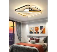 QYSMGS 52W Dimmable LED Ceiling Light with Remote Control | Black & Gold Finish 3000K-6500K Adjustable Colour Modern Round Ceiling Lamp for Bedroom, Living Room, Kitchen & Hallway (Black,Square)