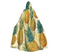 QYUHBNS Cape à capuche unisexe avec imprimé ananas pour bal masqué | Cape légère à capuche unisexe, facile à superposer sur n'importe quelle tenue pour le carnaval, la fête et les événements