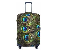 QYUHBNS Housse de valise élastique à imprimé paon frais, lavable, légère, tendance (S-XL), Noir , M
