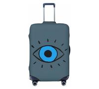 QYUHBNS Housse de valise élastique avec impression mauvais œil, lavable, légère, tendance (S-XL), Noir , S