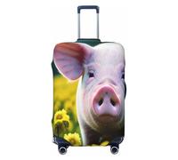QYUHBNS Housse de valise élastique avec imprimé cochon de viol, lavable, légère, tendance (S-XL), Noir , M
