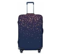 QYUHBNS Housse de valise élastique bleu marine avec imprimé ciel et étoiles, lavable, légère, tendance (S-XL), Noir , S