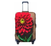 QYUHBNS Planche en bois rétro motif floral rouge dahlia élastique, lavable, léger, tendance (S-XL), Noir , S