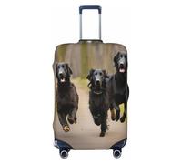 QYUHBNS Trotting Housse de valise élastique à revêtement plat Motif empreintes de pattes de retrievers Taille S à XL, Noir , L