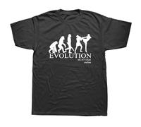 QYUIPEXE Funny Muay Thai Boxinger Evolution T Shirts Black M