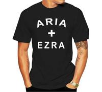 QYUIPEXE Mens Clothes Aria and Ezra Pretty Little Liars Favorite TV Couple Fan T Shirt Black S