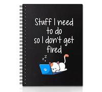 QYUVK Cahier à spirales Stuff I Need To Do So I Don't Get Fired avec couverture rigide de 160 pages, cadeau d'adieu pour un collègue de travail, cadeau amusant pour collègues