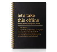 QYUVK Carnet à spirale vierge Let's Take This Offline Definition 160 pages, cadeau amusant pour la maison et le bureau, cadeau pour collègue, patron, chef, ami, patron, entrepreneur, cadeau de