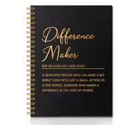QYUVK Difference Maker Definition Cahier à spirale vierge 160 pages, cadeau de remerciement pour chef de mentor, cadeau de nouvel emploi pour collègue, cadeau de promotion pour leader, cadeau de