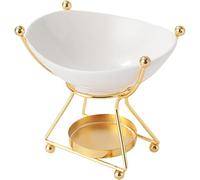 QYVHGJUAB Brûleur à Huile for Bougie Chauffe-Plat, Chauffe-Cire créatif for huiles parfumées d'aromathérapie(Gold)