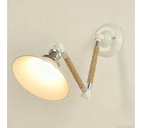 QYYZTHX Applique Murale en rotin avec Bras pivotant, Style bohème, Bras Long réglable, Lanterne de Lecture Murale, éclairage bohème, Lampe de Chevet Industrielle rétro, Applique Murale rotative en