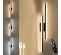 QYYZTHX Applique Murale Rechargeable LED sans Fil sans Connexion électrique Applique Murale à 2 Flammes vers Le Haut vers Le Bas avec télécommande Lampe intérieure à Batterie à intensité Variable