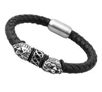 QYYZTHX Bracelet Men Bracelets Bijoux Mode Trend Personnalité des Hommes Simple Double Lion Head Bracelet