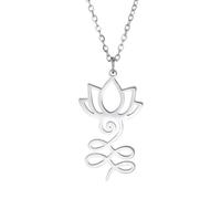 QYYZTHX Collier de Fleurs de Yoga en Argent Sterling 925 pour Femmes Filles, Tour de Cou à Breloques Mandala Bouddhisme - Collier Vintage, Pendentif Minimaliste, Bijoux pour