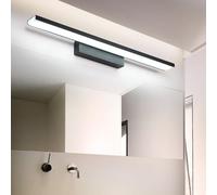 QYYZTQY Bathroom Light Indoor Lamp Waterproof Above Mirror Long Decorative Wall Aluminium for Vanity Bedroom Living Room (Black-Neutral Light,61cm)