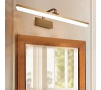 QYYZTQY Bathroom Mirror Lamp Waterproof Long Rotatable Interior Acrylic Iron Wall Creative Nordic Decoration for Living Room Bedroom (53cm,Black White Light)