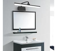 QYYZTQY Bathroom Mirror Lamp Waterproof Long Rotatable Interior Acrylic Iron Wall Creative Nordic Decoration for Living Room Bedroom (53cm,Black White Light)