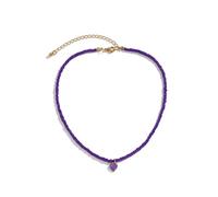 QYYZTQY Beads Chokers Women Cute Sweet Candy Color Love Heart Pendants Beaded Summer Beach Gift Jewelry for Girls