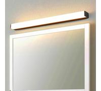 QYYZTQY Bedroom Lamp Long Mirror Waterproof Sconces Black Silver Minimalist Rectangular Wall Aluminum Indoor for Living Room Office Vanity (50cm,Black White Light)