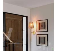 QYYZTQY Boho Light Indoor Battery Operated Lamp with Remote Control Dimming Rechargeable Wall Rattan for Bedroom Living Room Hallway (Copper,2 Packs)