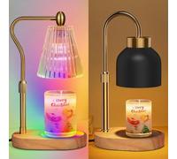 QYYZTQY Candle Lamp with Timer Dimmer Adjustable Height, Electric Wax Warmer Vintage Home Decor Scented Jar Candles, for Family