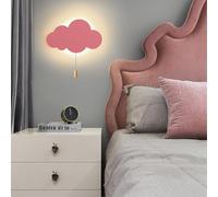 QYYZTQY Cartoon White Lights with Battery Powered Night Kids Room Decor 30cm 3000K/4000K/6000K Wall Mounted Nursery Bedside Lamp (Pink C,Neutral Light)