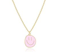 QYYZTQY Colorful Face Gold Plated Paperclip Preppy Y2K Trendy Women Teen Jewelry for Girls