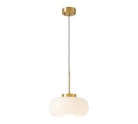 QYYZTQY Cream Wind All Copper V-intage Glass Kitchen Island Dining Room Pendant Light Cozy and Romantic Bedroom Restaurant Ceiling Hanging Lamp Fixtures (Color : White), Chandelier