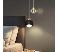 QYYZTQY Crystal Chandelier丨Luxury Living Room Ceiling Chandeliers Fixture丨Warm Bedroom Bedside Home Decor Pendant Light丨Dimmable Restaurant Hanging Copper Lamp, Chandelier