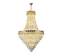 QYYZTQY Duplex Large Villa Living Room Hollow Building Middle Floor Light Luxury Turn Stair, Chandelier