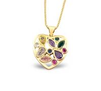 QYYZTQY Girls Accessories: 10 Colors Copper Gold Plated Glass Eye Pendant Jewelry Party Necklace