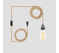 QYYZTQY Indoor Industrial Lamp Vintage Decorative with and Switches Light Cord Adjustable Wall Wood Iron for Living Room Bedroom Stairs (B)