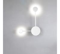 QYYZTQY Indoor Lamp Nordic Circle Background Creatively Decorative Wall Acrylic for Living Room Bedroom Hallway (6 Golden Heads,White Light)