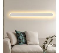 QYYZTQY Indoor Long Elliptical Lamp Acrylic Iron Minimalist Wall Geometric Decorative for Living Room Bedroom Hallway Staircase (40cm,Black White Light)