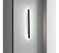 QYYZTQY Indoor Long Elliptical Lamp Acrylic Iron Minimalist Wall Geometric Decorative for Living Room Bedroom Hallway Staircase (40cm,Black White Light)