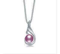 QYYZTQY Jewelry Women's 100% Freshwater Cultured Pearl Wing Pendant Necklace jewlery
