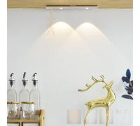 QYYZTQY Kitchen with Motion Detector Lights USB Rechargeable 3000K/4000K/6000K Wall Lamp Touch Control Dimmable for Under Cupboard Bedroom Bedside (30cm,Silver)