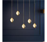 QYYZTQY Lamp, Crystal Pendant Indoor Transparent Hang Lights Stair Loft Bar Bedroom Villa Gallery Fixture, Chandelier