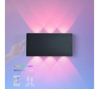 QYYZTQY Lamp Remote with Touch Control Light Battery Operated USB Rechargeable Wall RGB Dimmable Up Down for Hallway Living Room (D,2 Packs)
