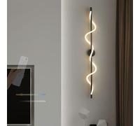 QYYZTQY Light Indoor Dimmings 2700K-6500K with Remote Control Lamp Wave Bar Wall Decorative Creatively for Living Room Bedroom Hallway (Copper,90cm)