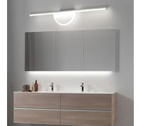 QYYZTQY Light Indoor Lamp Long Minimalist Background Decorative Wall Aluminium Acrylic for Hallway Living Room Bedroom (White-Warm Light,100cm)