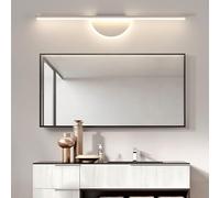 QYYZTQY Light Indoor Lamp Long Minimalist Background Decorative Wall Aluminium Acrylic for Hallway Living Room Bedroom (White-Warm Light,100cm)