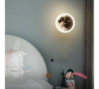 QYYZTQY Light Indoor with Remote Control Lamp Round Moon Decorative 3D Astronaut Wall Creatively for Living Bedroom Kids Room (C)