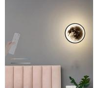 QYYZTQY Light Indoor with Remote Control Lamp Round Moon Decorative 3D Astronaut Wall Creatively for Living Bedroom Kids Room (C)