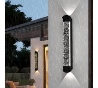 QYYZTQY Light Outdoor Creatively Decorative Lamp Up and Down IP65 Waterproof Wall Long Strip Aluminium for Garden Hallway Balcony (White Light,43cm)