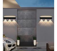 QYYZTQY Light Outdoor Up and Down Lamp Creatively Decorative IP65 Waterproof Wall Long Strip Aluminium for Balcony Garden Hallway (White Light,40cm)