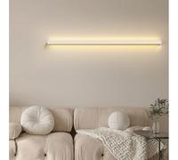 QYYZTQY Long Lamp Aluminium Minimalist Rectangular Indoor Nordic Decoration Wall Bedside Reading for Living Room Bedroom (200cm,Black Warm Light)