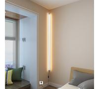 QYYZTQY Long Lamp with Aluminium Acrylic Indoor Corner Wall Minimalist Rectangular Decorative for Living Bedroom Gaming Room (200cm,White Light)