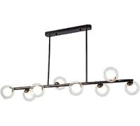 QYYZTQY Mid Century Chandeliers Over Table Linear Hanging Pendant Light with Milky White Glass Globe Lampshade, Chandelier